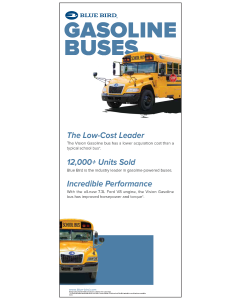 Blue Bird Gasoline Buses Banner 33"x80"