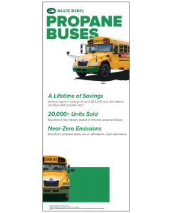 Blue Bird Propane Buses Banner 33"x80"